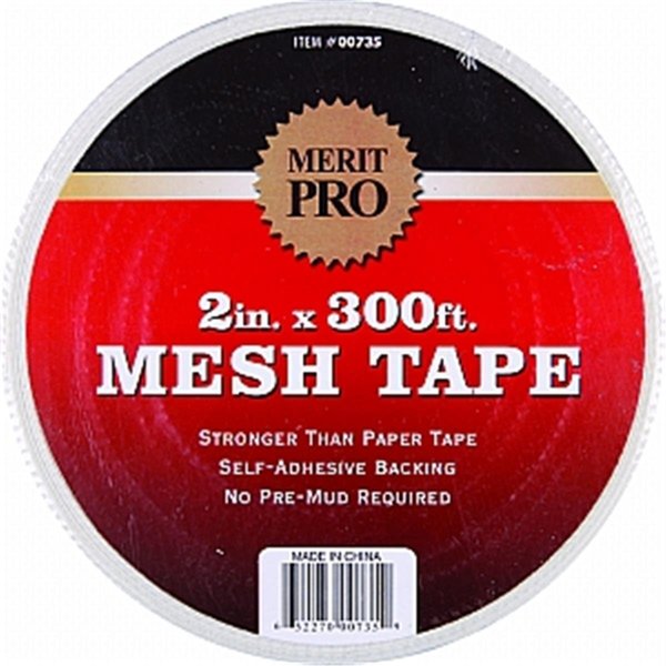 Merit Pro 735 2 x 300 ft Mesh Tape White 652270007359